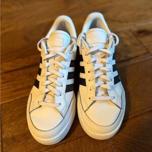 Adidas Classic White Shoes with Black Accents